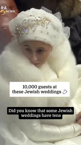 The traditions of Hasidic courts is to make massive weddings where the whole community is invited. This is like royal wedding...