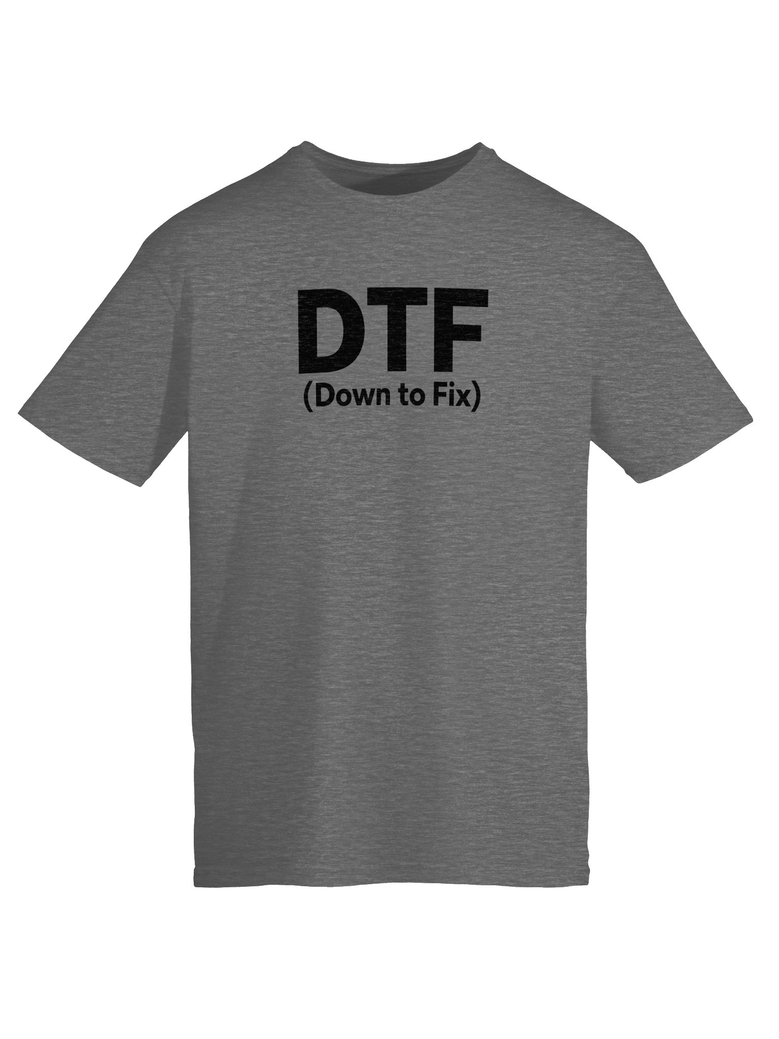 DTF Adult T-Shirt - Gray/Black product image (5)
