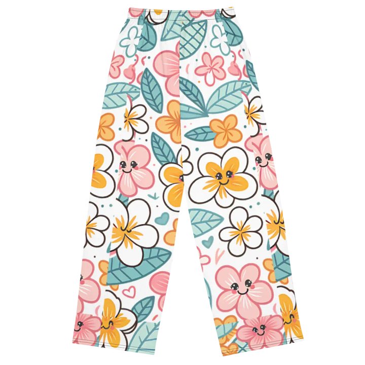 Cheerful Blooms Unisex Wide-Leg Pants product image (2)