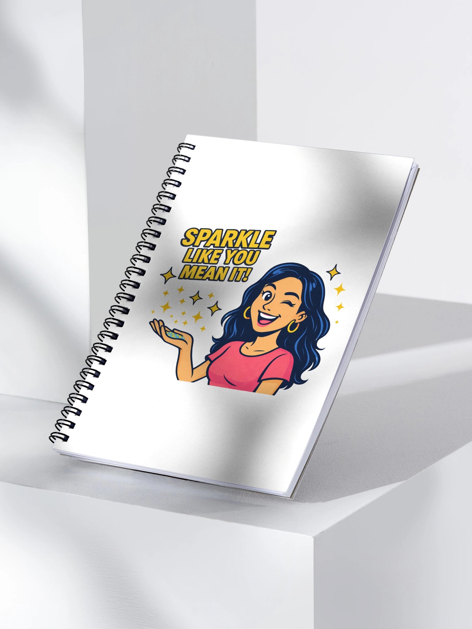 Bianca Sparkle ✨ “Sparkle Like You Mean It” Spiral Journal – Motivational Notebook for Goals, Gratitude & Big Dreams product image (3)