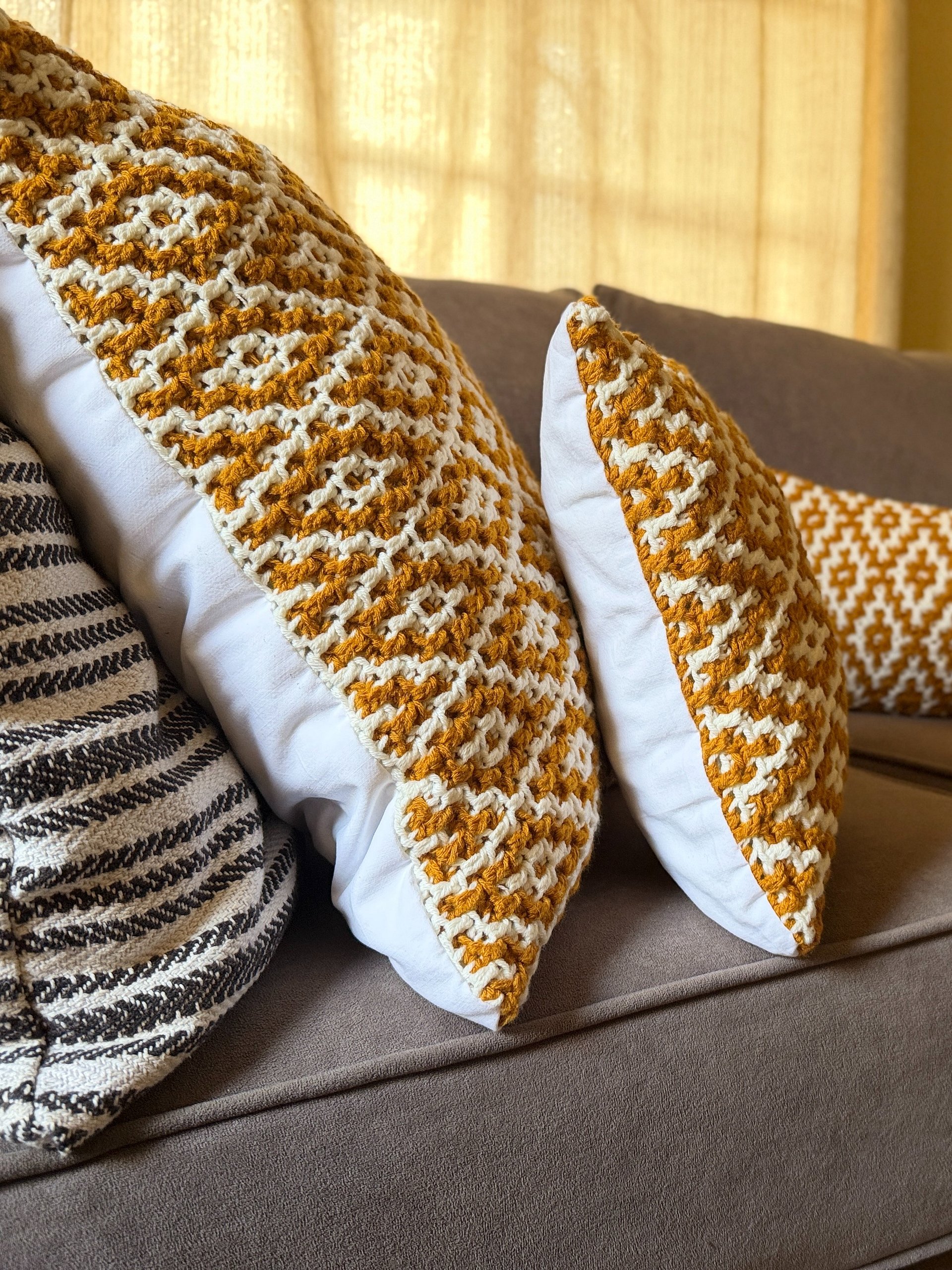 Crochet Mosaic Cushion Cover Pattern product image (2)