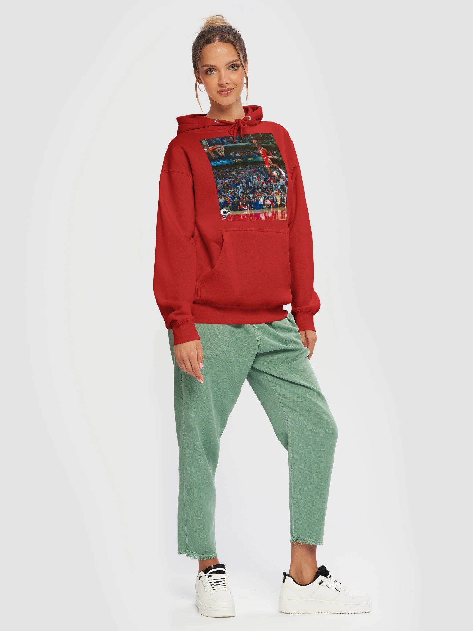 90s VINTAGE RETRO AIR JORDAN FREE THROW DUNK HOODIE product image (31)
