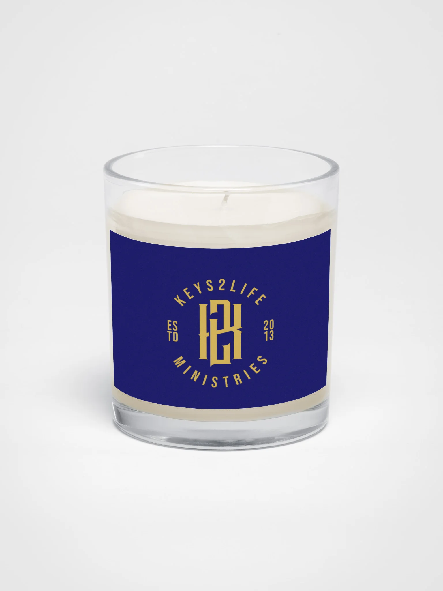 Keys2Life Ministries Gold Monogram Candle product image (1)