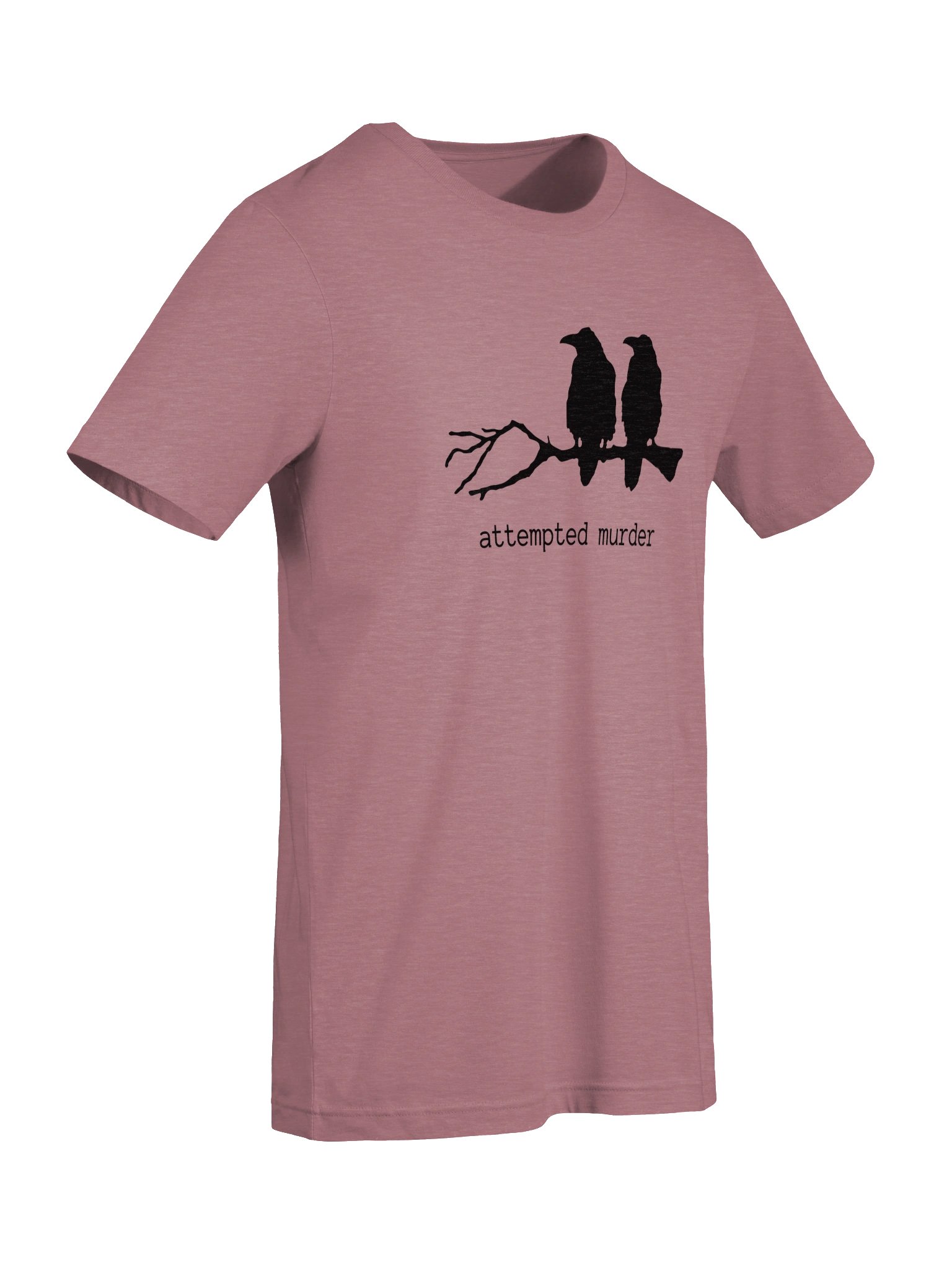 Attempted Murder – Funny Raven Graphic T-Shirt product image (77)