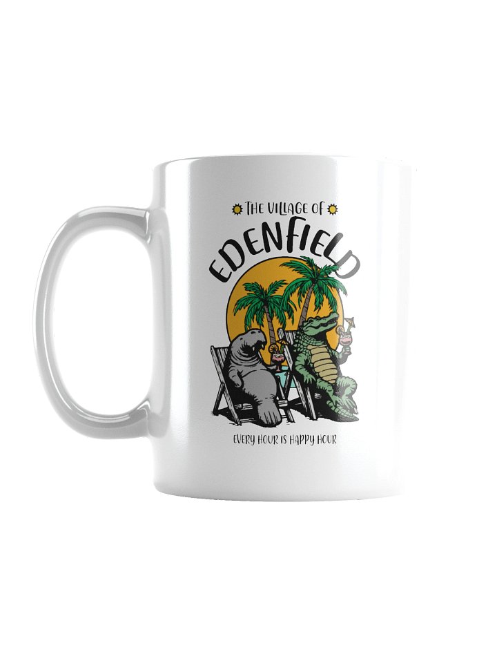 The Village of Edenfield TV Florida USA Fun Manatee Alligator Design Coffee Mug product image (1)