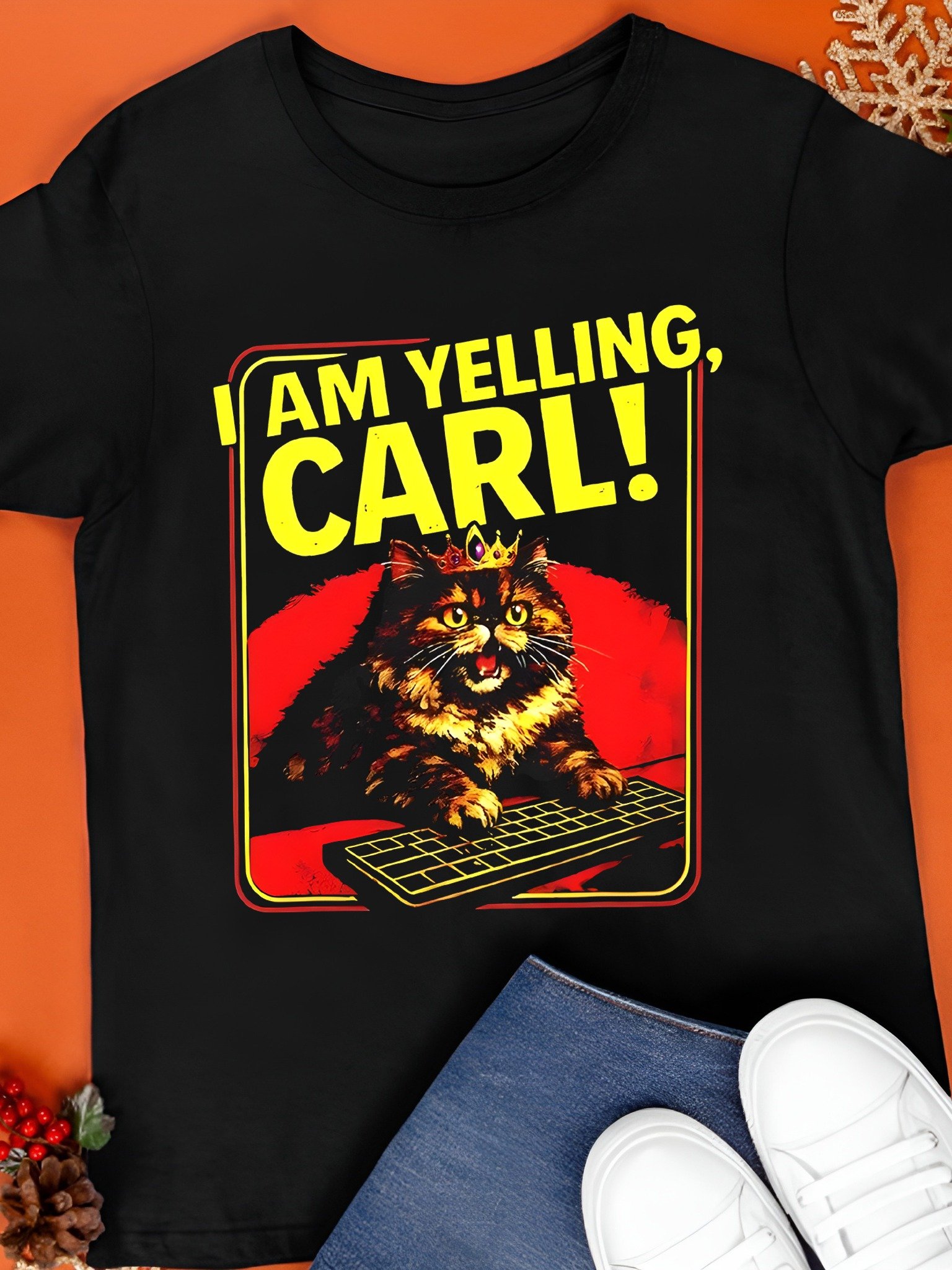 Cat I Am Yelling Carl Shirt product image (1)