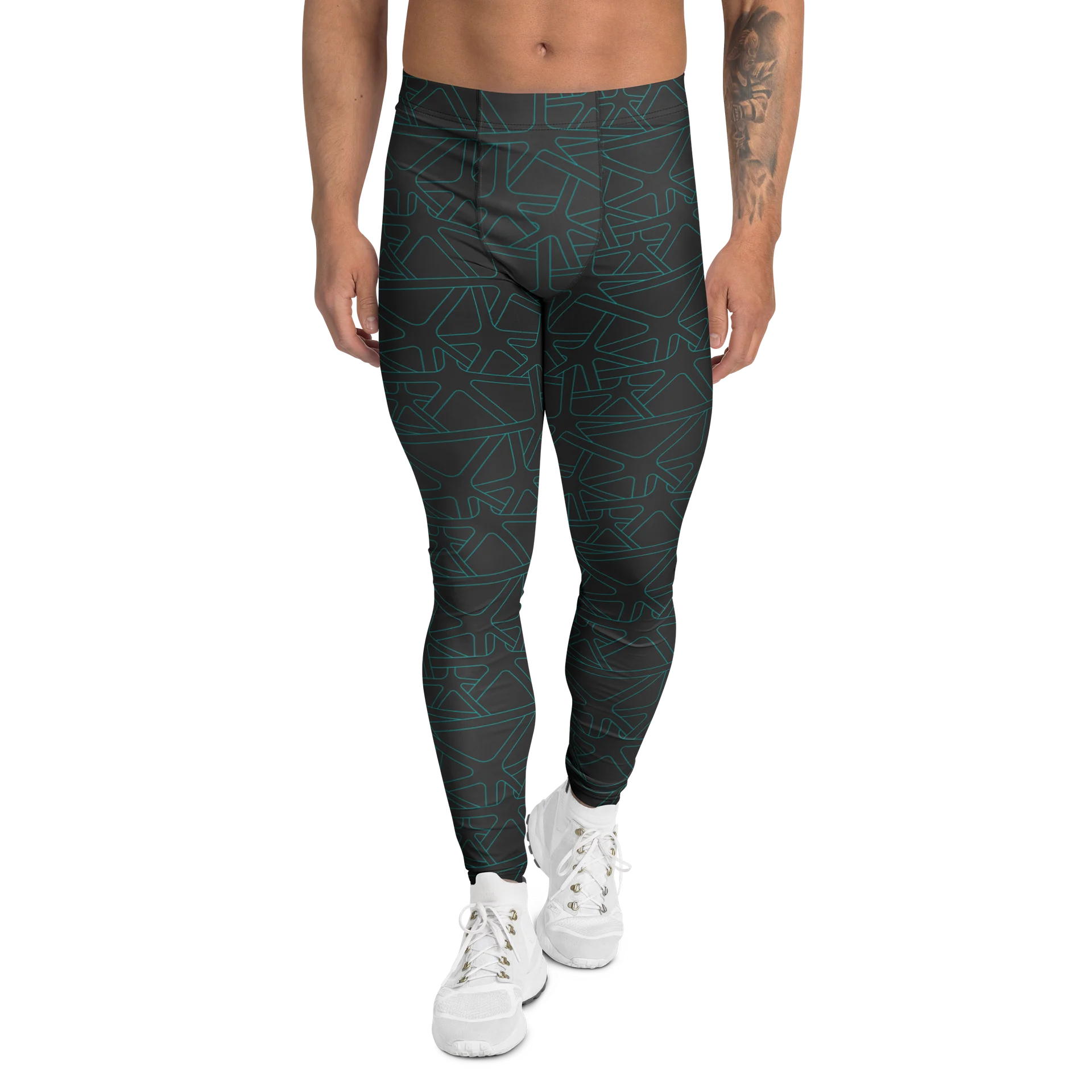 Modern Stylish Geometric Shapes Men's Leggings product image (1)