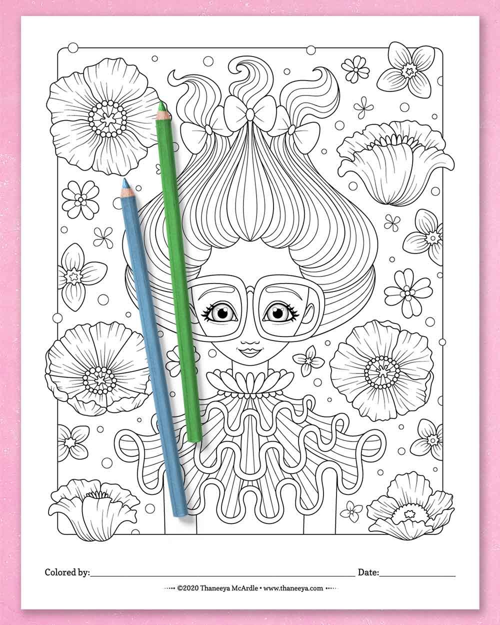 Enchanted Faces Coloring Pages product image (3)