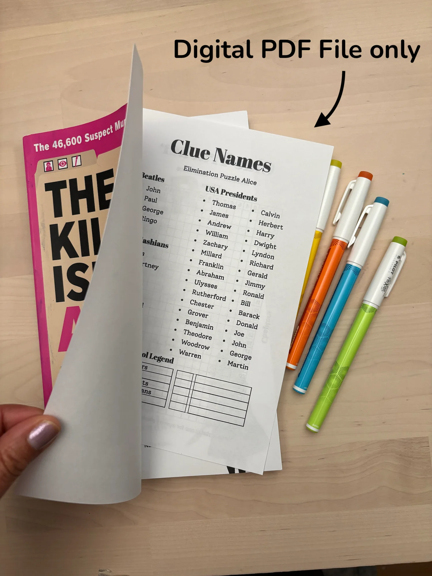 Printable Alice Clue Tracker and Quick Reference PDF File product image (1)