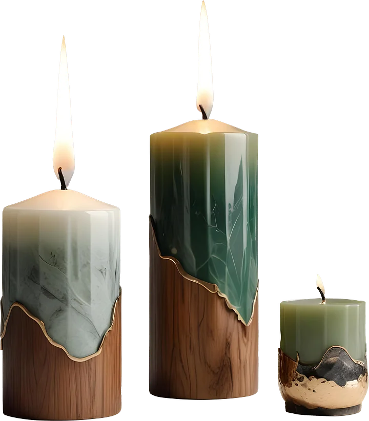 Luxe Botanique – Forest Harmony Candle Trio PNG product image (1)