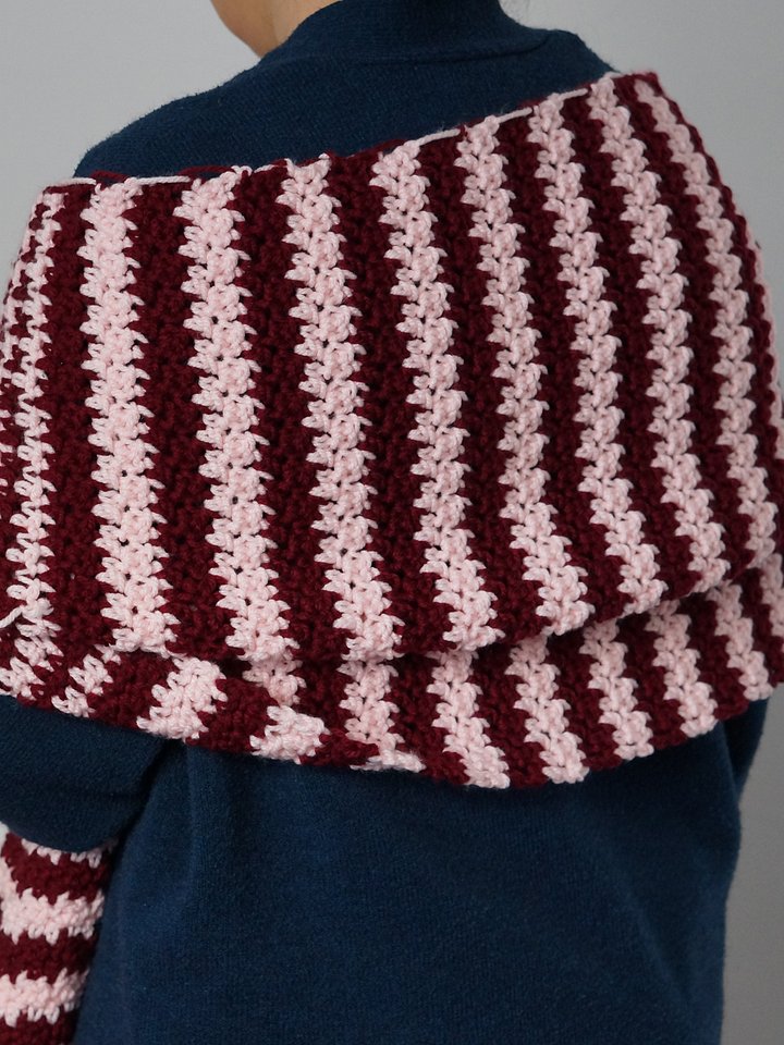 Houndstooth rectangular shawl crochet pattern product image (2)