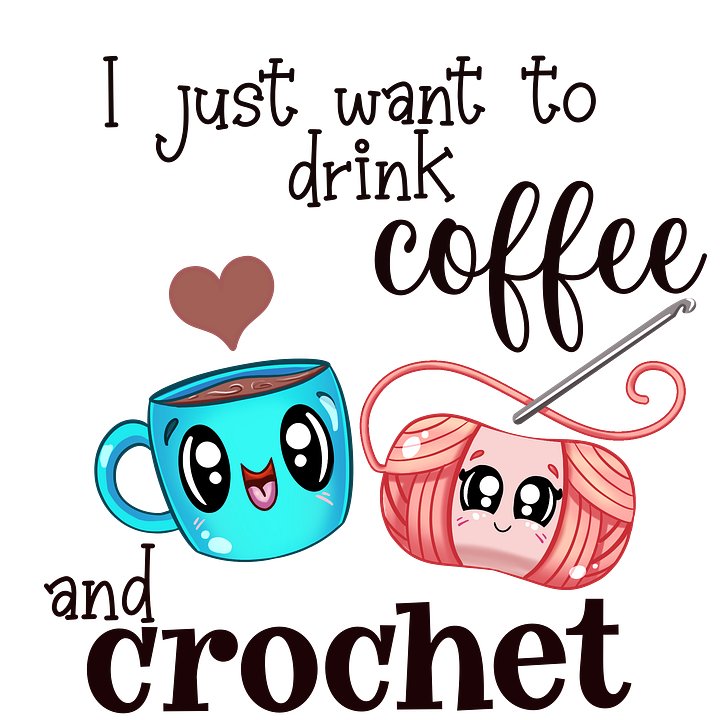 Coffee and Crochet PNG Clipart product image (1)