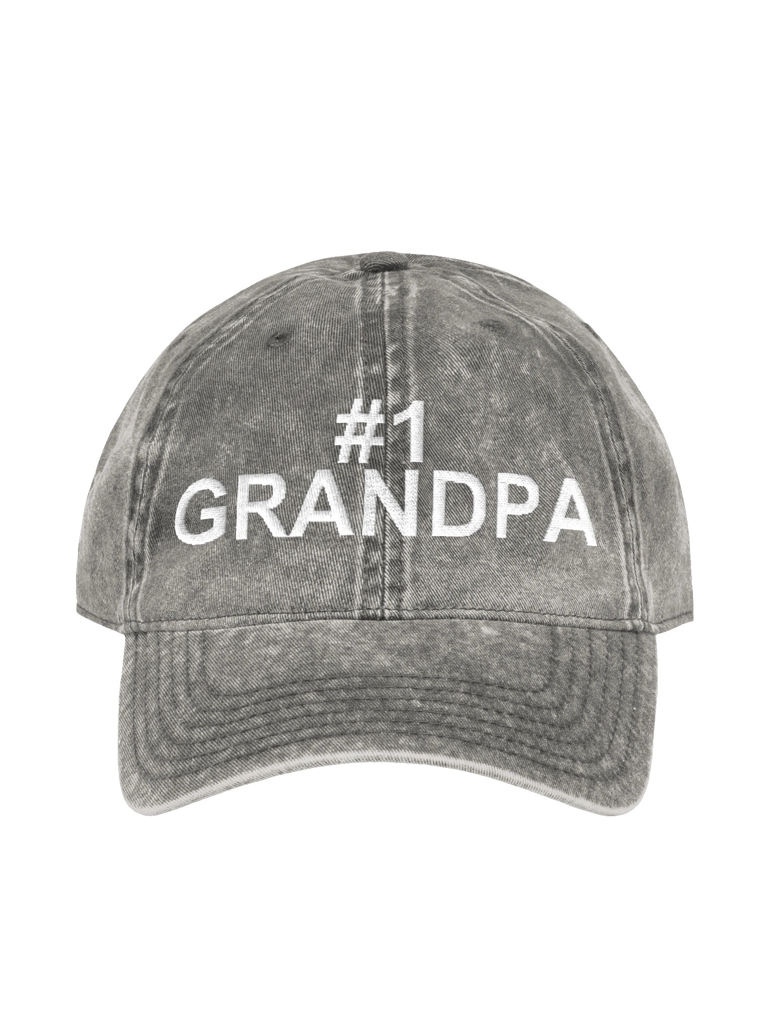 #1 Grandpa Charcoal Vintage Wash Dad Hat product image (1)
