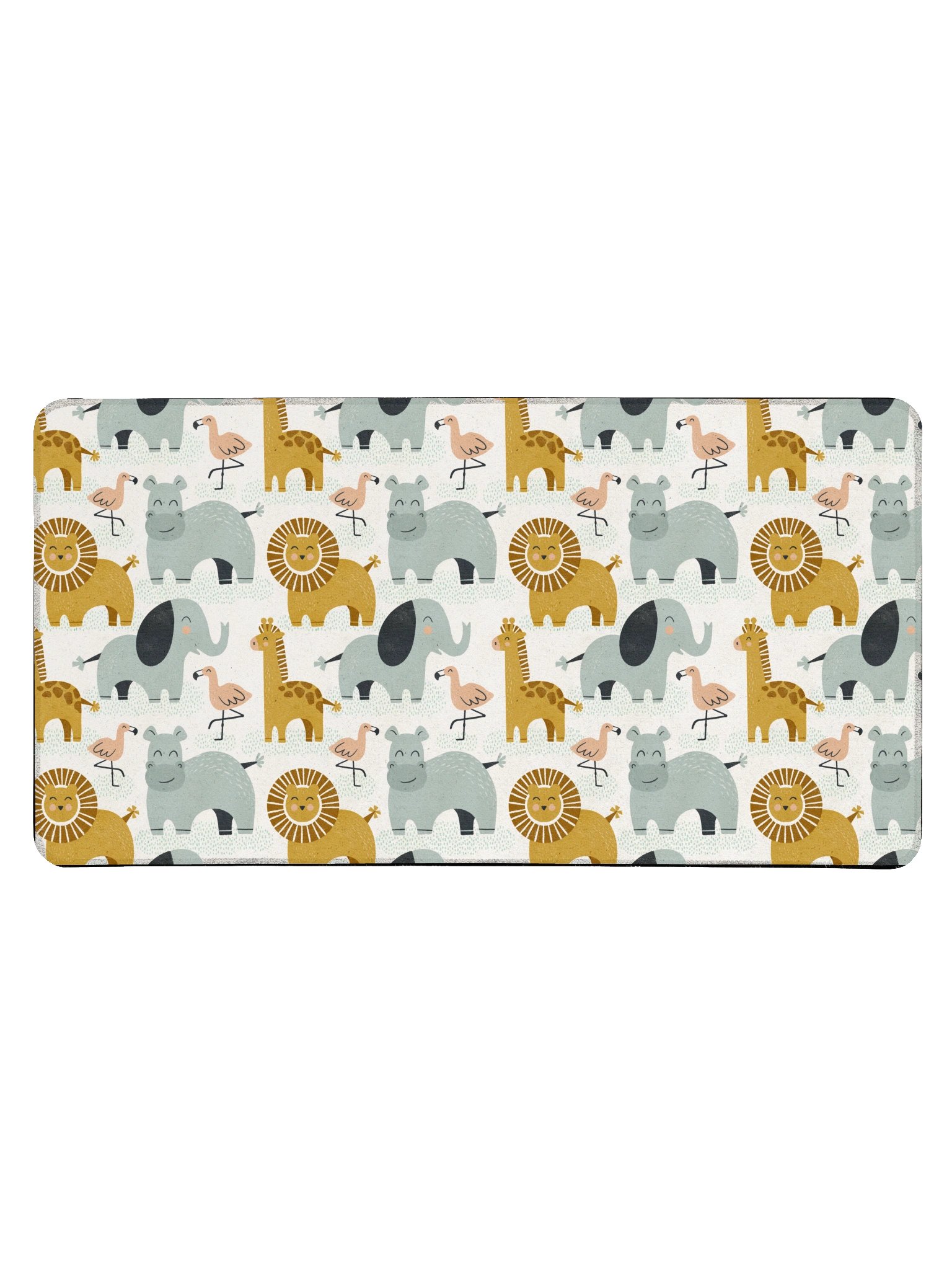 Retro Jungle Animals Desk Mat product image (1)