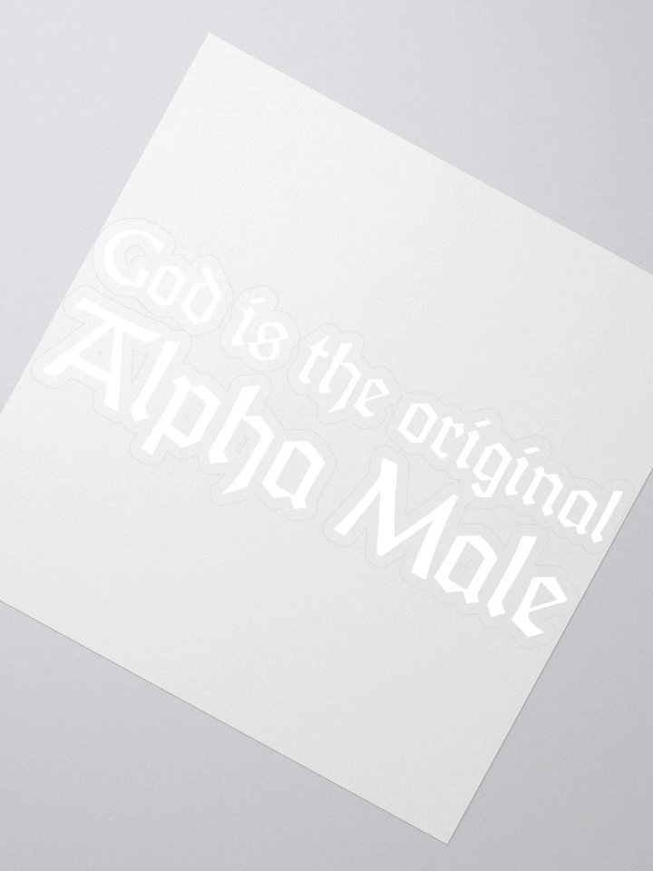 Alpha Male Sticker (White) product image (6)