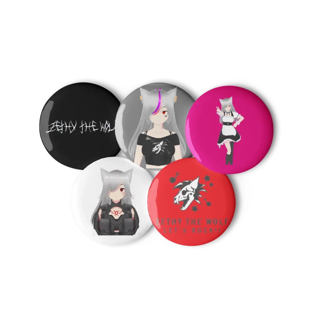 Zethy The Wolf Button Set product image (3)