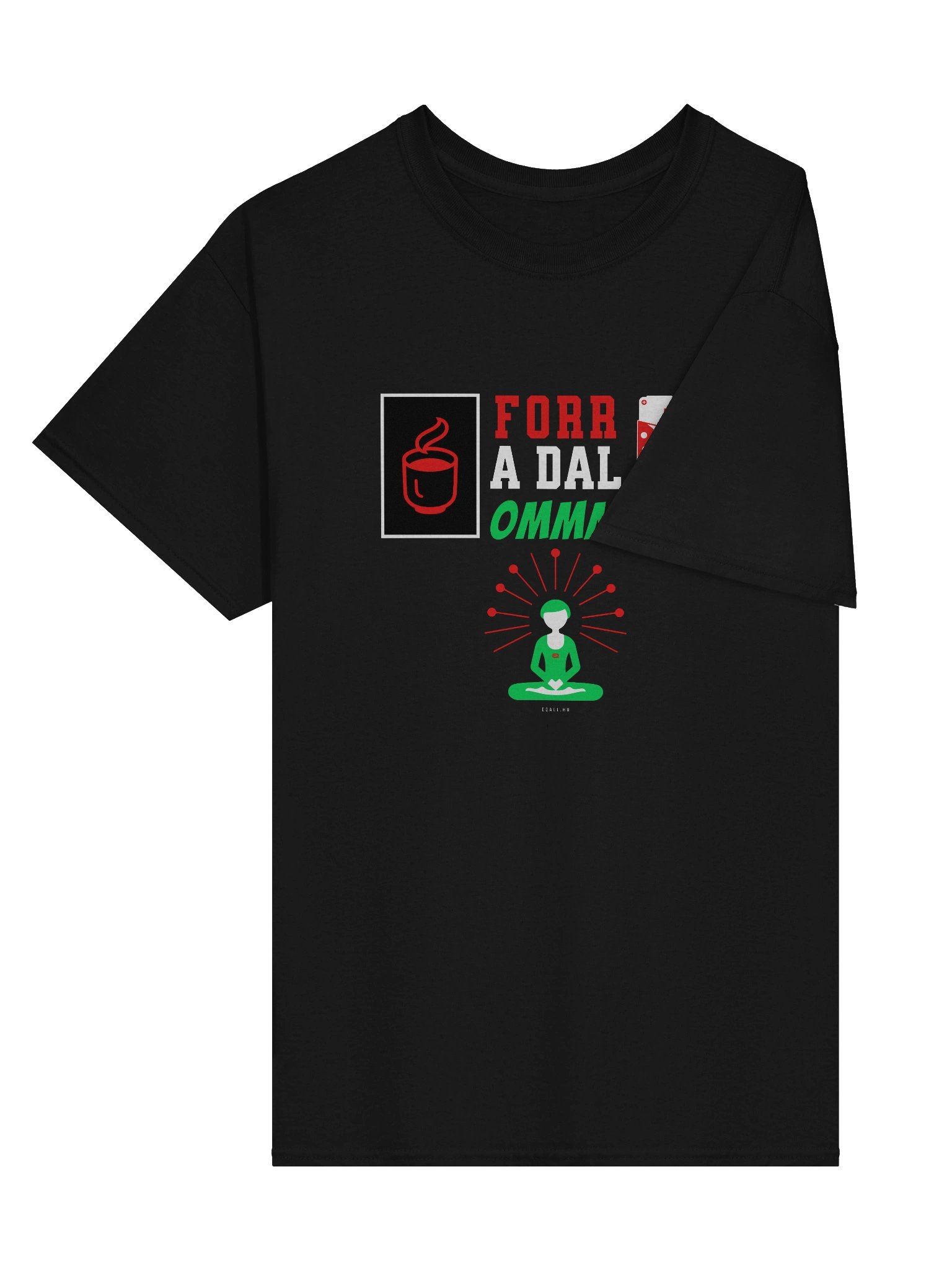 Forr A Dal Ommm Unisex 100% Pamut Gildan Dizájn_EQALL.hu® Originals_Piros / Fehér / Zöld product image (5)