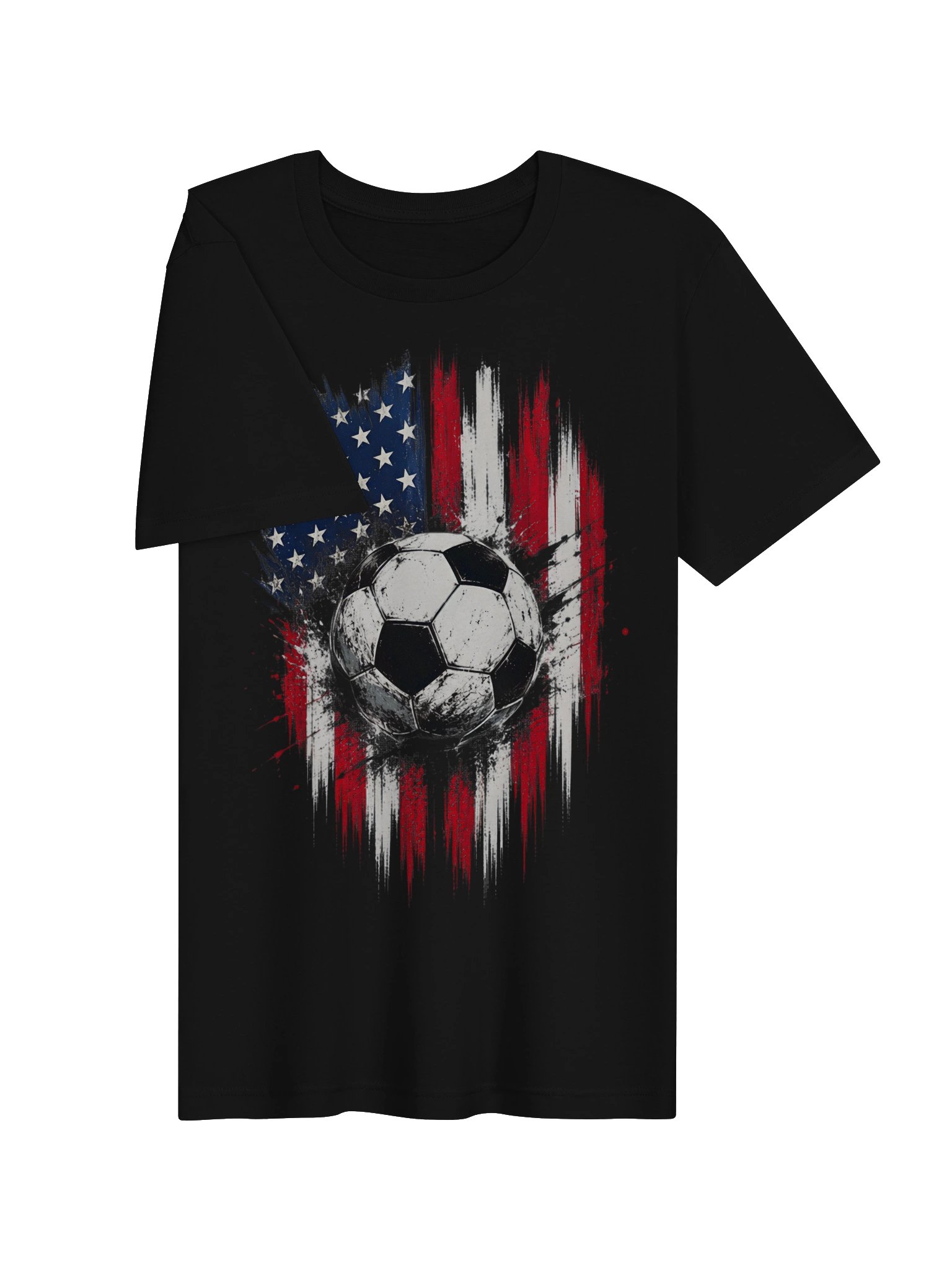 4th of July American USA Flag Soccer Football 2026 Supersoft T-shirt product image (28)