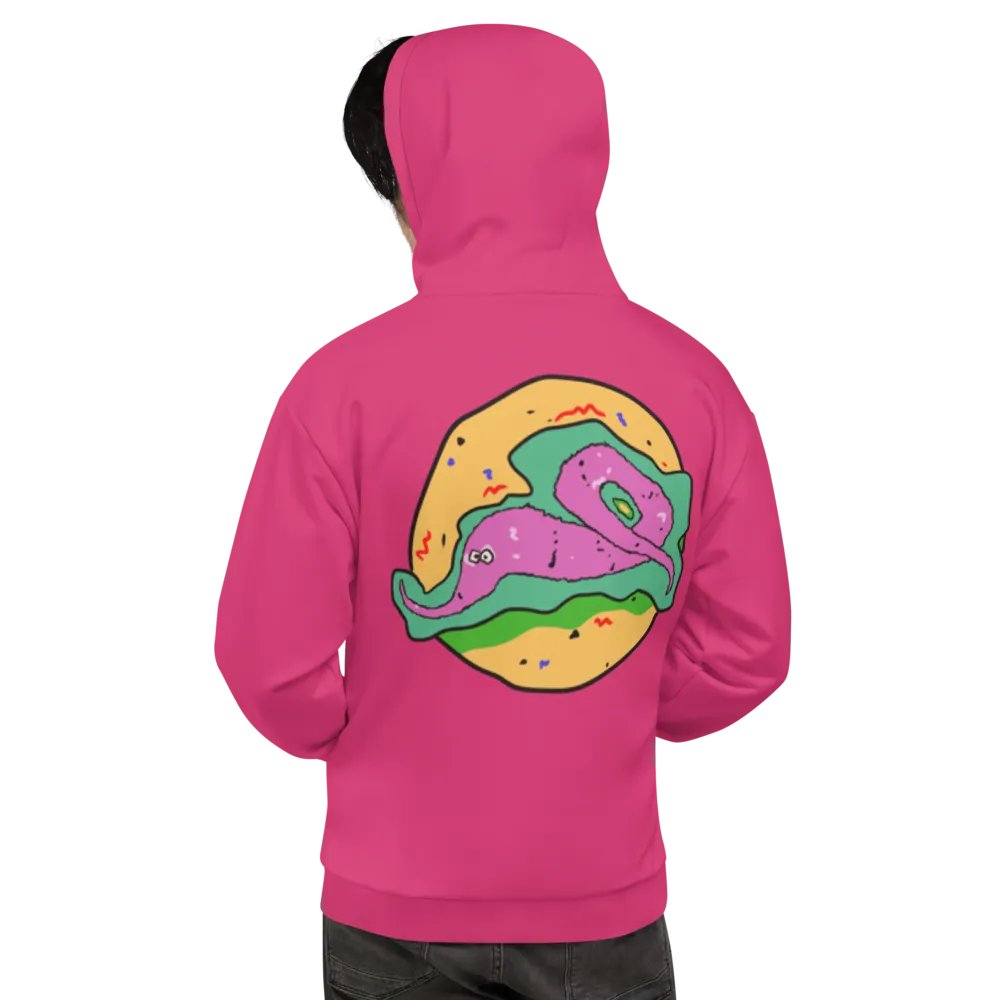 Oh Worm sleeve print eco hoodie product image (3)
