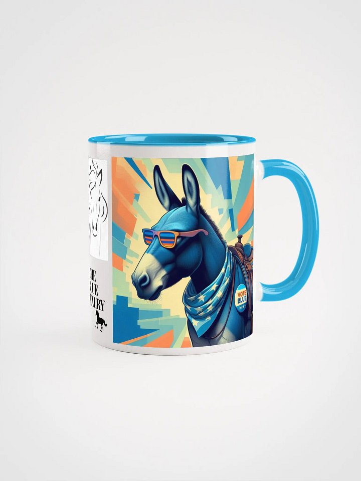 Vote Blue Democrat Donkey Glossy Ceramic Mug with TBC Logo product image (3)
