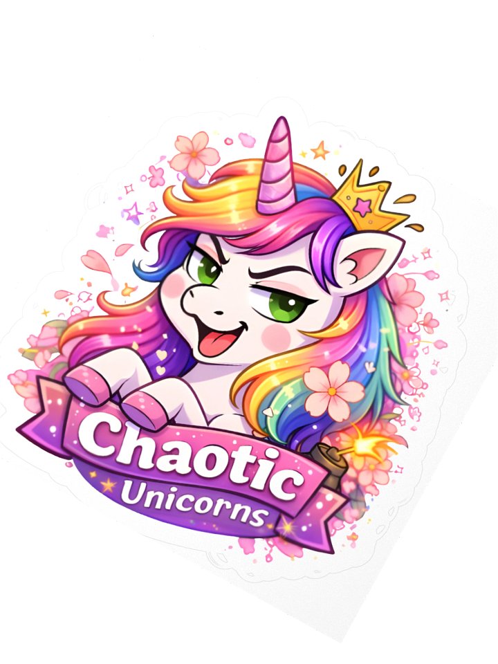🦄 Chaotic Unicorns – Chaos Queen Sticker product image (4)