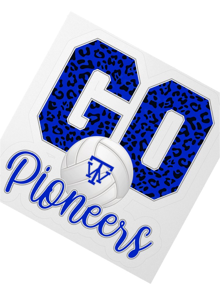 TW Pioneers Volleyball Leopard Sticker product image (4)