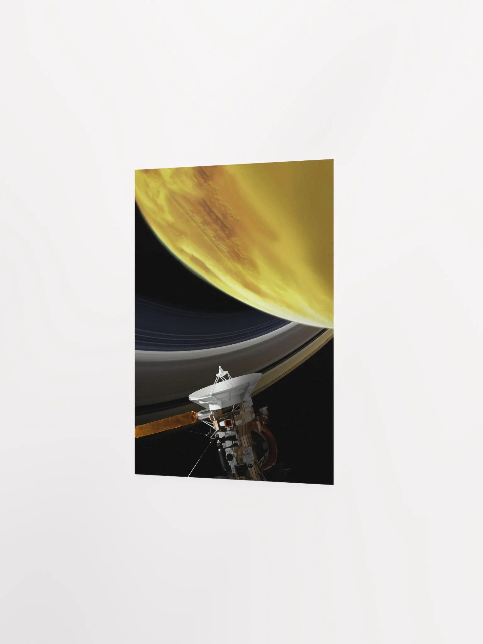 Saturn and Cassini probe (Up and down) — space poster, science poster, space photo, nasa poster product image (7)
