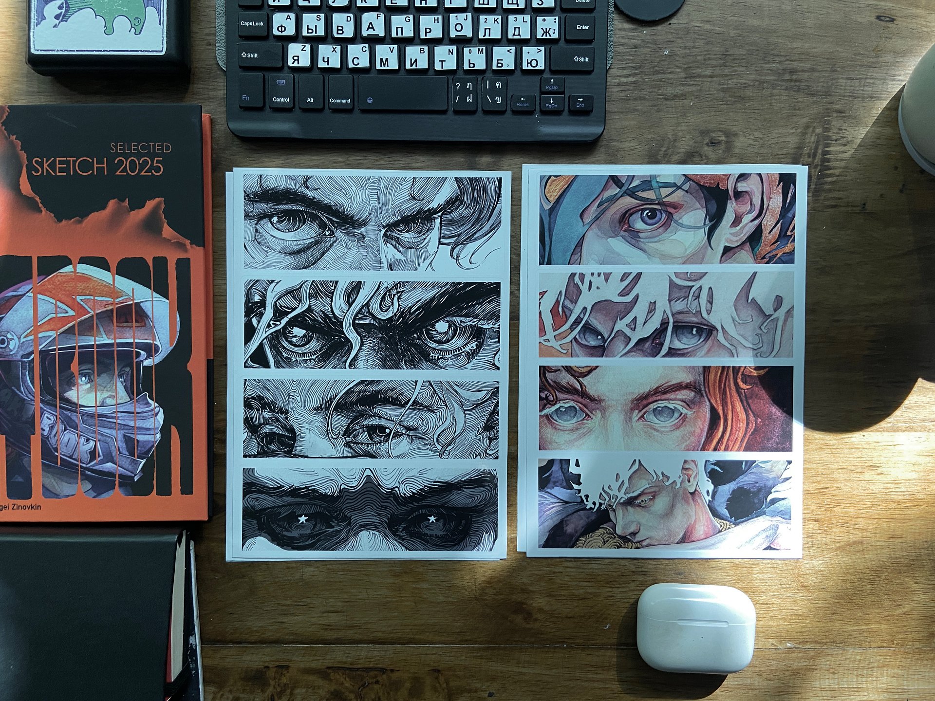 "Eyes" 4 stickerset A5 product image (6)