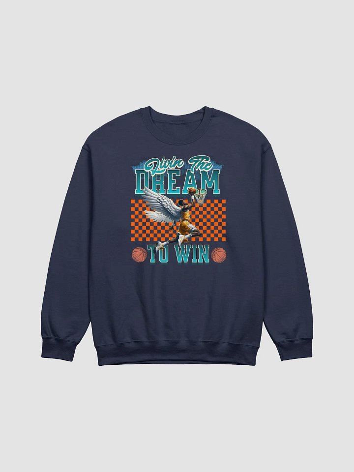 Livin The Dream To Win Basketball Winged Dunker Crewneck Sweatshirt product image (13)