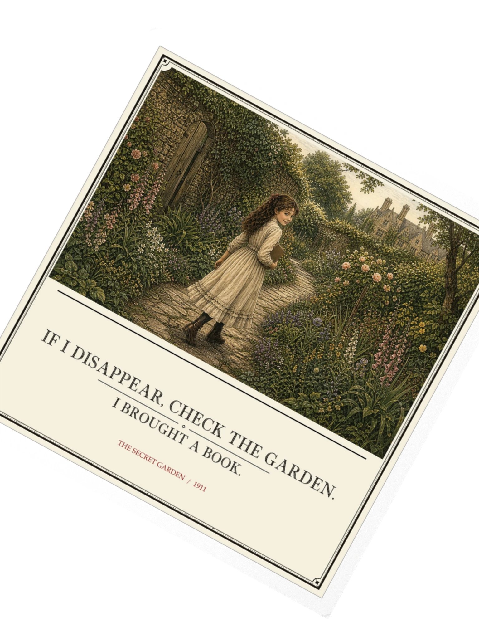 If Disappear Check Garden Brought Book -- The Secret Garden Sticker product image (2)