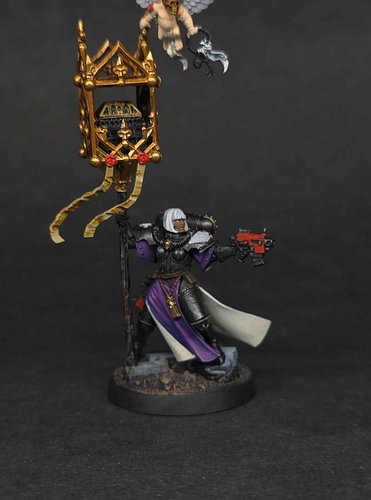 Really happy to have this one done. I will get photos of the whole squad later to post. First time painting #sistersofbattle ...