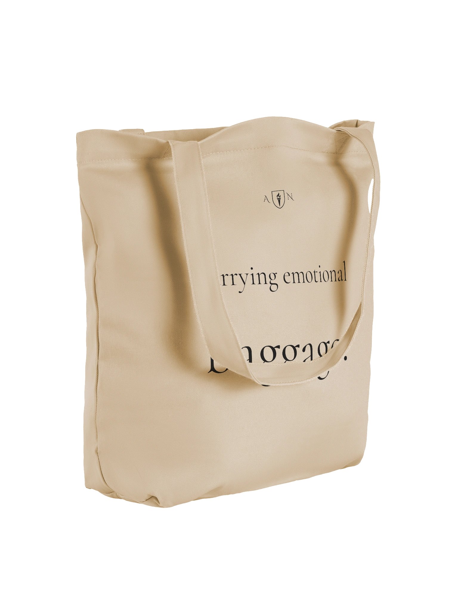 Royal Parody – “Carrying Emotional Baggage” Standard Organic Cotton Tote (16″ × 14.5″ × 5″) | As Never Collection product image (4)