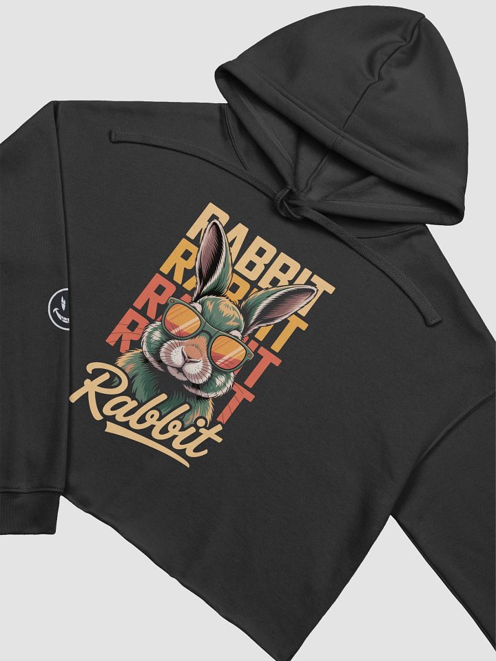 Rabbit Vibes Sunglasses Crop Hoodie product image (1)
