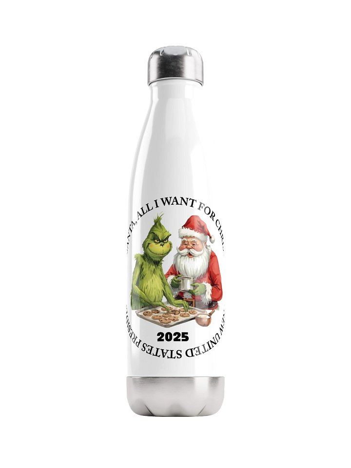 Santa Christmas Wish Stainless Steel Water Bottle product image (1)