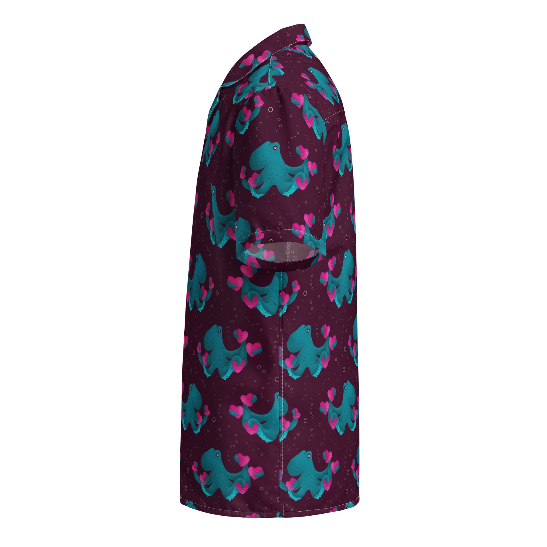 Octopus and Hearts Hawaiian Shirt product image (3)