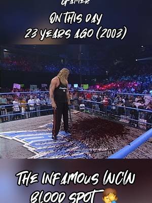 On this day 23 years ago (2003), on an episode of WCW Thunder from the Prairie Capital Convention Center in Springfield, Illinois, at a time when there was very little left that WCW could do to embarass its fans, it managed to outdo itself once again. After a 4-on-1 Handicap Match where members of The Filthy Animals beat down Horace Hogan, Kevin Nash made the save before Vince Russo got on the mic to let him know that he's no longer cool - but that he was there to change that. Right on cue, a large quantity of blood (get it? New Blood?) fell from the ceiling... Albeit completely missing Nash, and splashing all over the front rows. While the commentary team try their best to sell it like everything has gone to plan, Nash stood, with a facial expression that says 