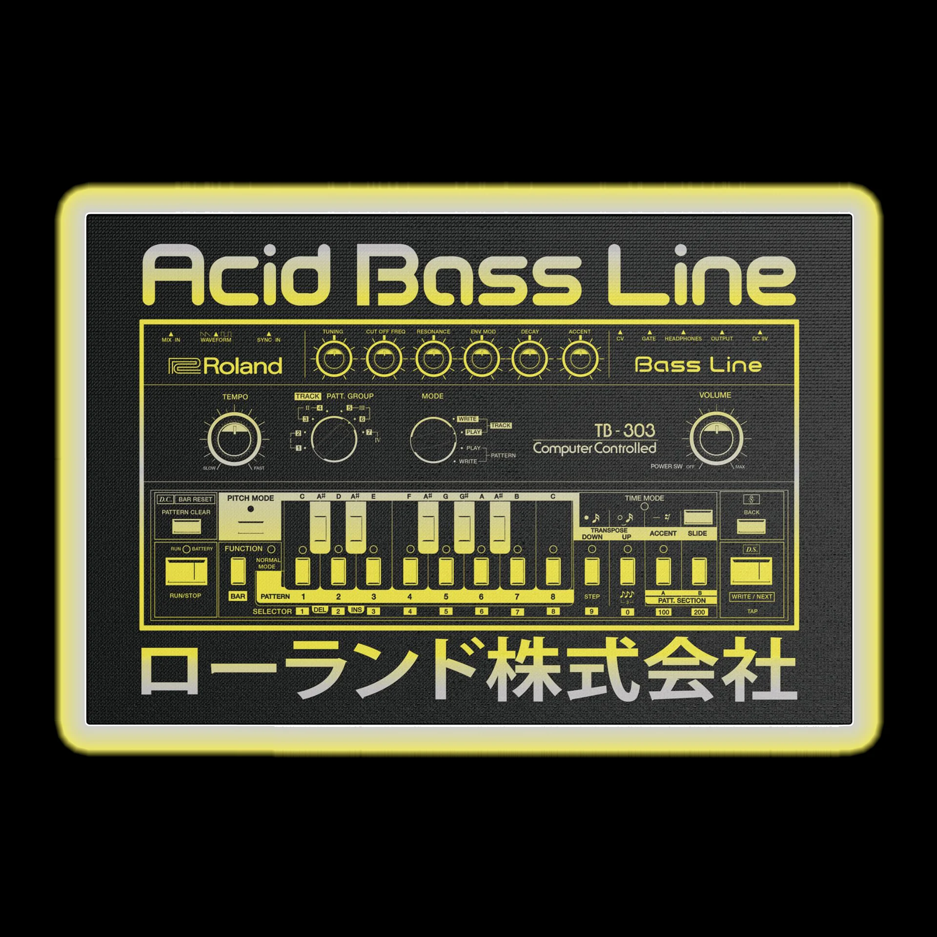 303 Canvas Wall Art "Acid Bass Line" - Roland TB-303 (Vintage Analog Synthesizer) product image (10)
