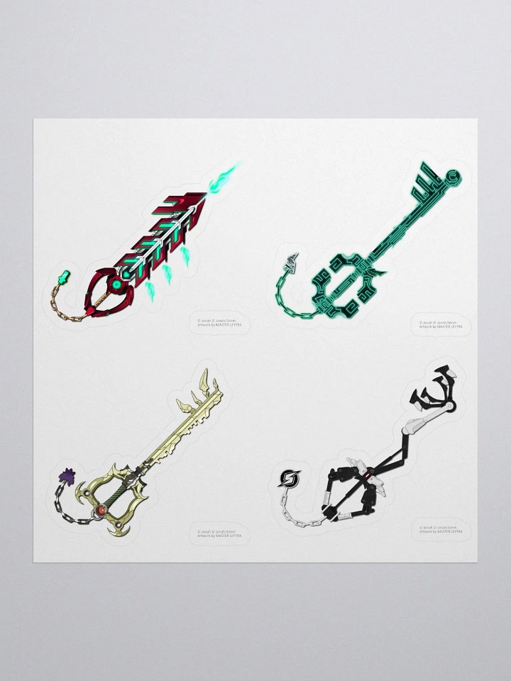 Custom Keyblade Sticker Sheet 5 - The Fool's Keychains product image (1)