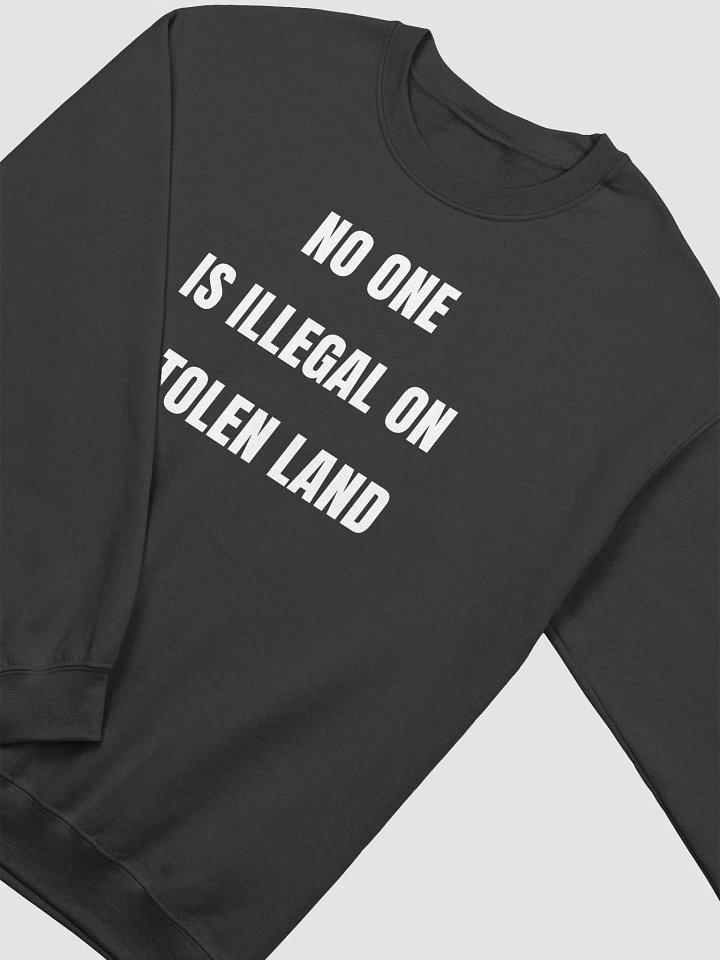 No One Is Illegal On Stolen Land Crewneck Unisex product image (6)