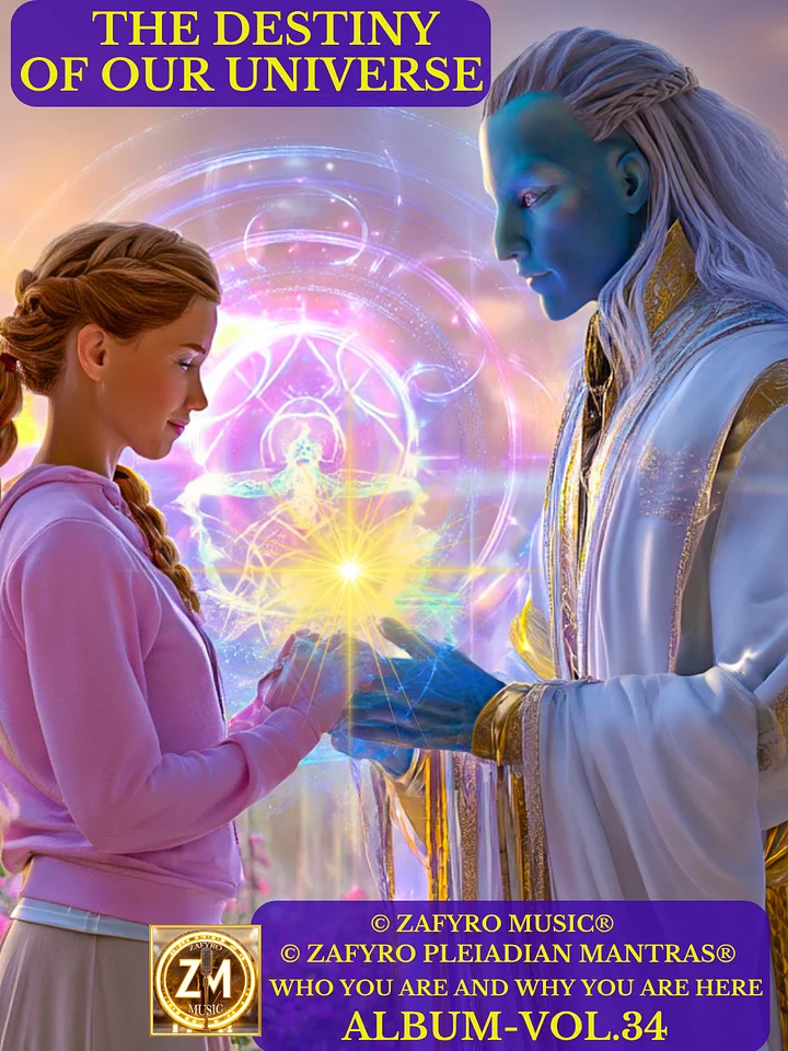 ÁLBUM - VOL. 34 (MUSIC) - THE DESTINY OF OUR UNIVERSE - WHO YOU ARE AND WHY YOU ARE HERE (© ZAFYRO PLEIADIAN MANTRAS®) - BINAURAL FREQUENCIES product image (1)