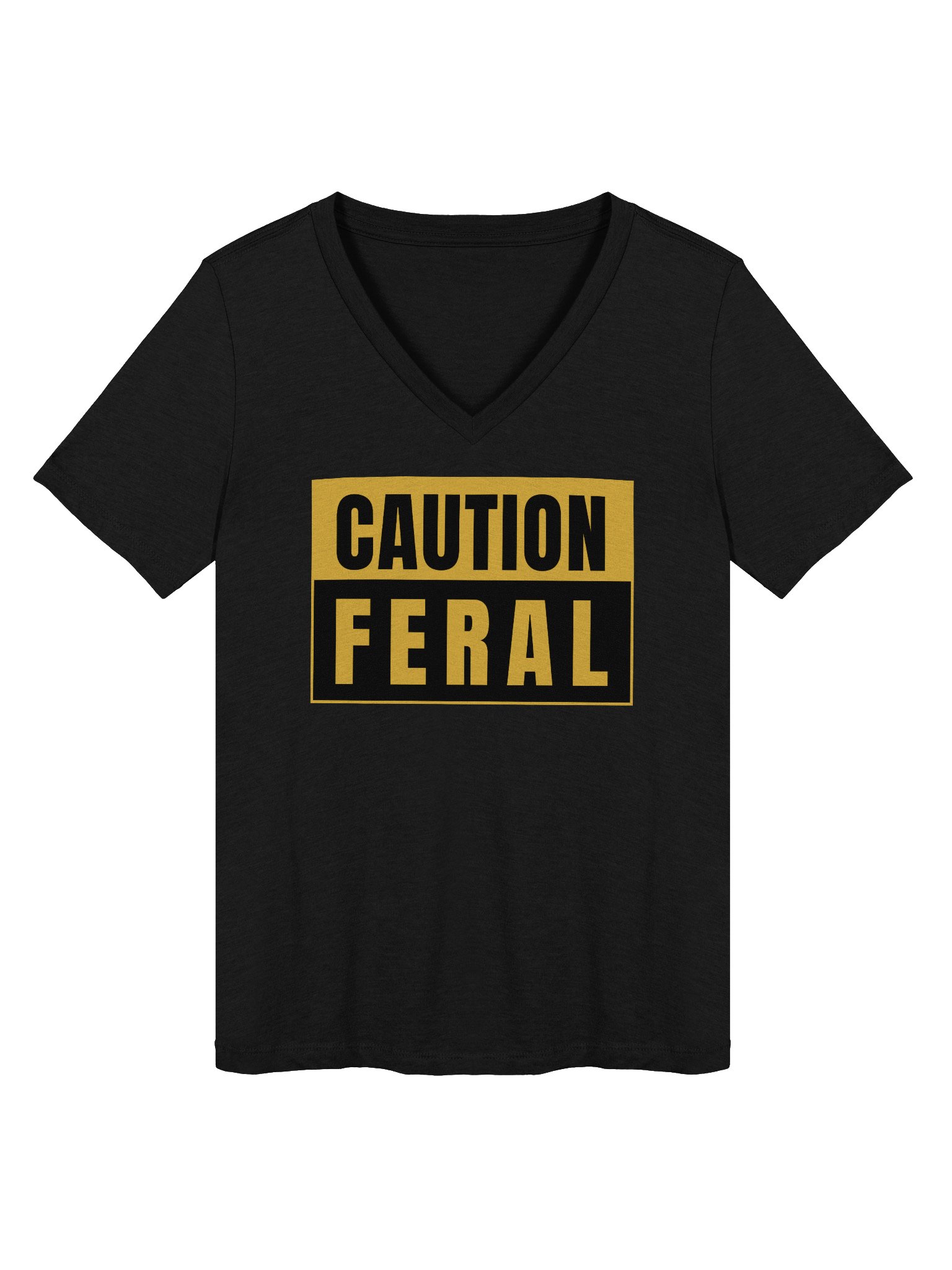 Caution Feral V-Neck Tee product image (2)