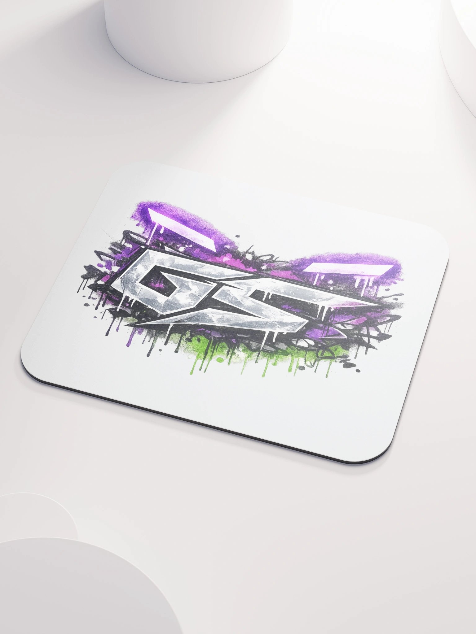 GS Graffiti Mouse Pad White product image (3)