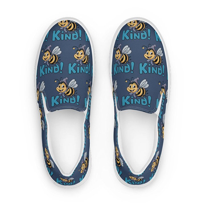 Bee Kind! Women's Canvas Slip-Ons product image (1)