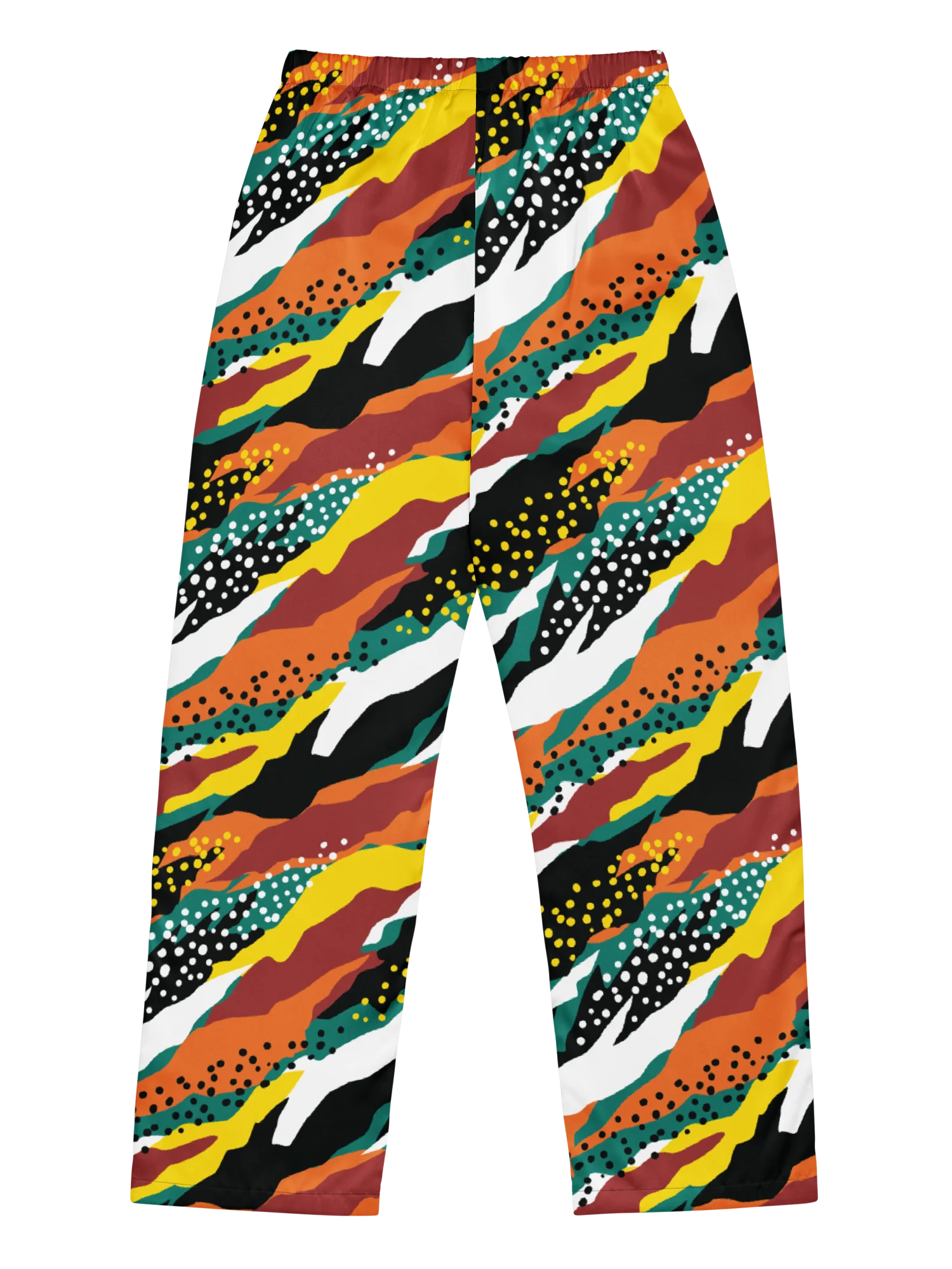 Terracotta & Teal Abstract Safari Pattern | Vibrant All-Over Print Women's Pajama Pants product image (3)