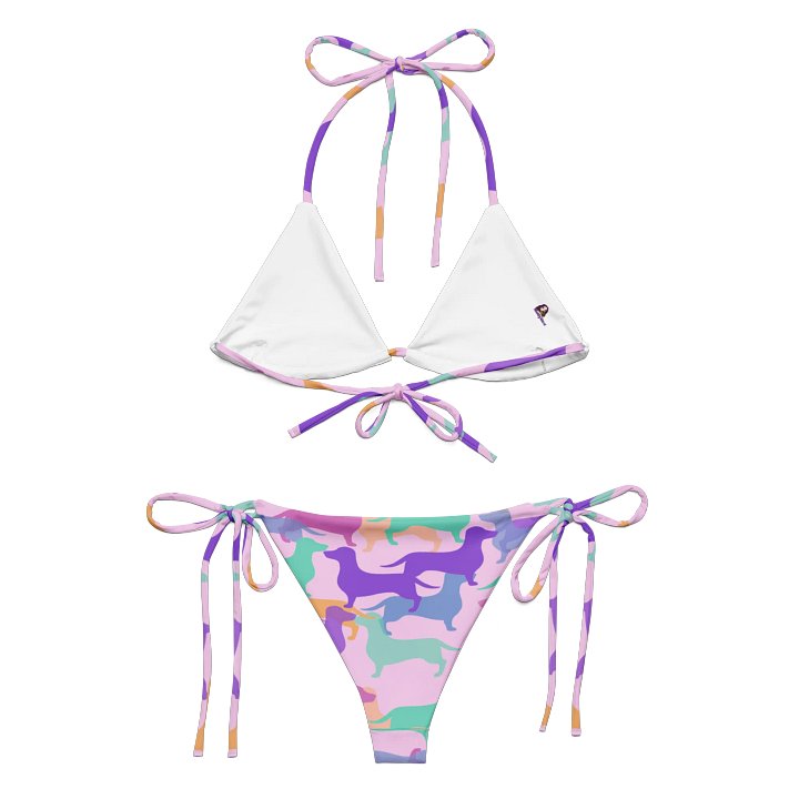Pastel Dachshund Hughie Camo String Bikini Set product image (2)