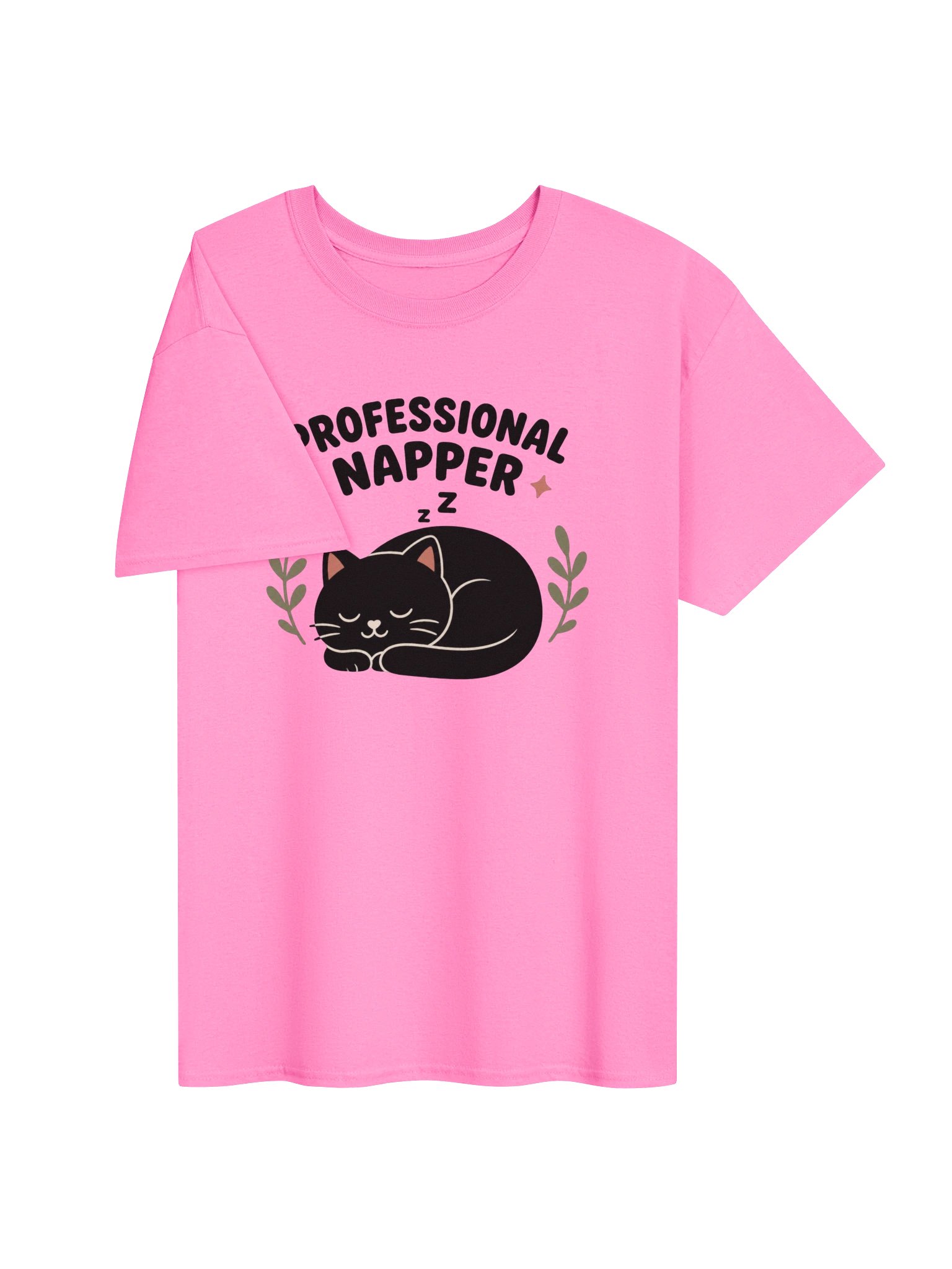 Professional Napper Cat T-Shirt – Funny Sleeping Black Cat Design for Cat Lovers product image (24)