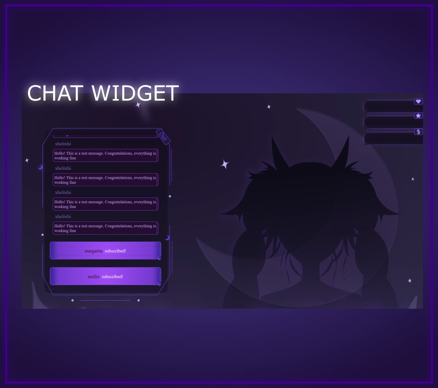 GOTHIC VTUBER STREAM OVERLAY ANIMATED - VTUBER PACK ANIMATED - GOTHIC CELESTIAL STREAM OVERLAY ANIMATED product image (6)