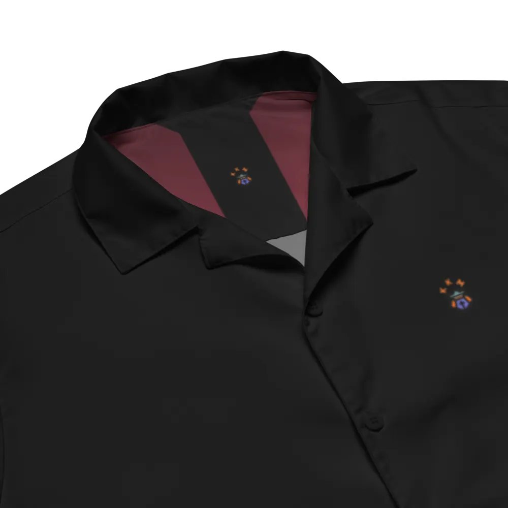 Black and Purple Blessed by God Button-up Shirt-V2 product image (3)