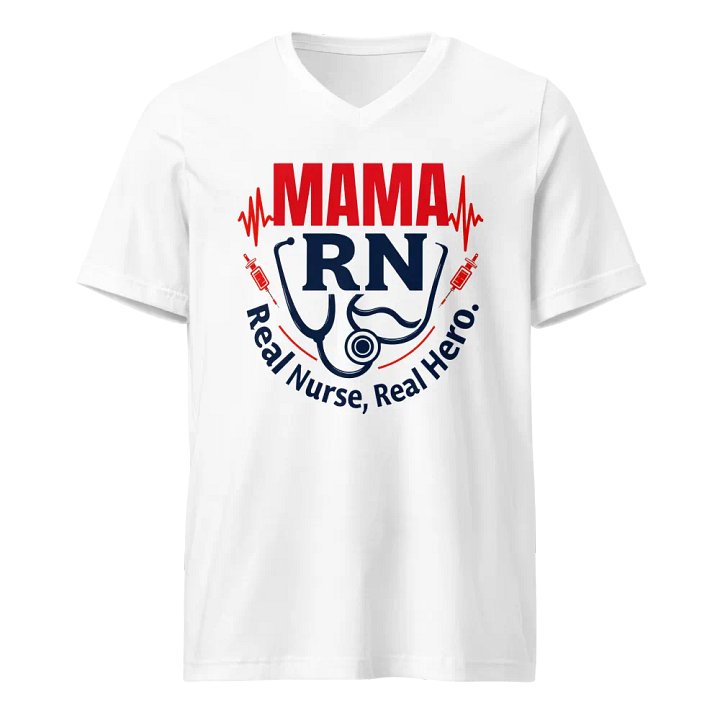 MAMA RN Real Nurse V-neck tee product image (1)