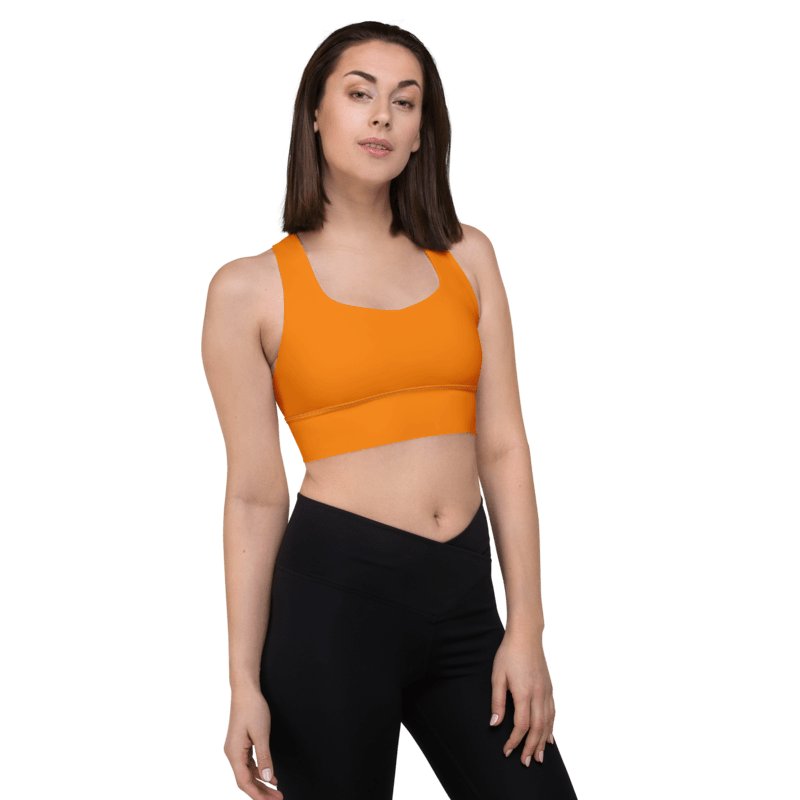 Plain Color Orange Sports Bra product image (4)